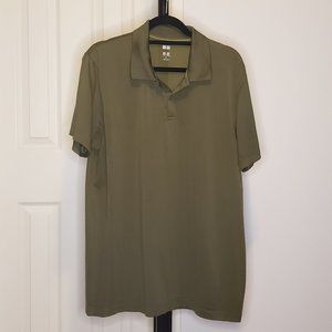 Used Men's Green Uniqlo Moisture Wicking Dry-fit Polo XL